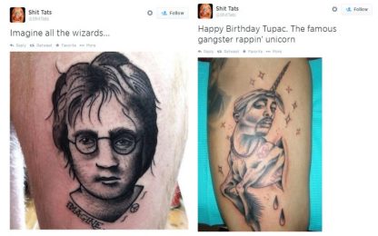 Shit Tats, quando i tatuaggi fanno cilecca (su Twitter)
