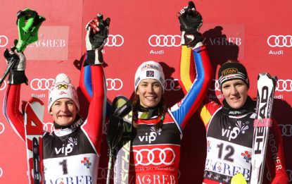 Sci, la Aubert trionfa nello slalom di Zagabria