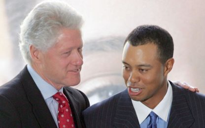 Bill Clinton chiama Tiger Woods: ti sono vicino, ti capisco