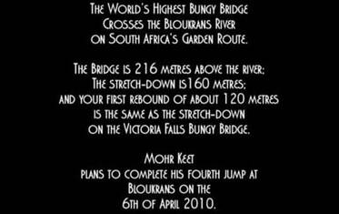 Sudafrica, a 96 anni si lancia col bungee-jumping