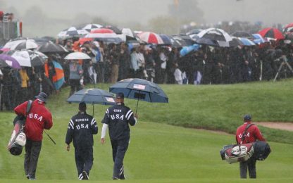 Golf, prima giornata di Ryder Cup: il gioco riprende