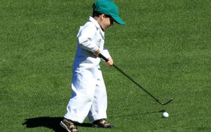 Golf, mogli e figli dei campioni sul green di Augusta