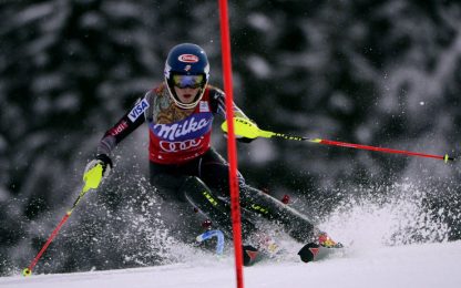 Slalom speciale, Mikaela Shiffrin festeggia a Bormio