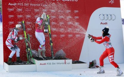 Sci, la Vonn trionfa a Cortina. Merighetti sul podio: terza