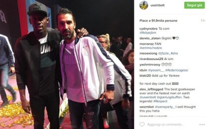 Bolt incontra Buffon: "Leggenda vivente"