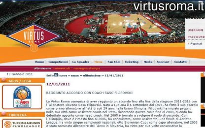 Virtus Roma, lo sloveno Filipovski è il nuovo allenatore