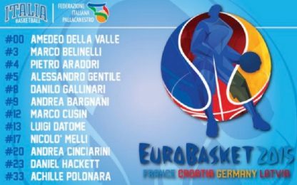 Italbasket, Pianigiani ha scelto i 12 convocati per l'Europeo