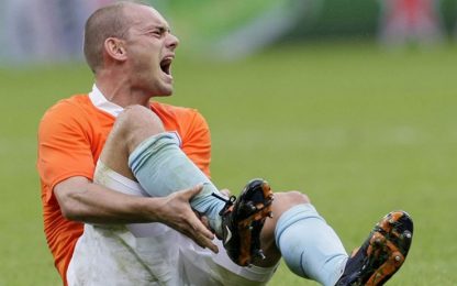 Sneijder, escluse lesioni. Stop di una settimana