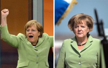 Merkel, Grecia al verde e sempre la stessa giacca: verde