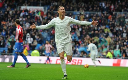 Doppio Ronaldo, Gijón battuto: Real solo in testa
