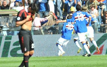 Le pagelle di Samp-Milan: Borriello illude, Pazzini decide