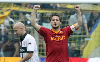 Totti-Taddei: Parma battuto, la Roma torna in testa