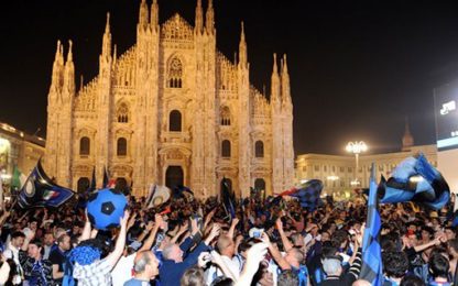 Inter a Milano, è festa grande in piazza Duomo