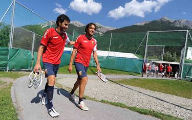 © Fabio Ferrari / LaPresse20 07 2010 Neustift im Stabait, Innsbruck, AustriaSport,Ritiri preparazione estiva club di Serie A TimAllenamento pomeridiano per CFC GENOANella foto: Luca Toni e Ranocchia© Fabio Ferrari / LaPresse20 07 2010 Neustift im Stabait, Innsbruck, AustriaSport,Session training CFC GENOANella foto: Luca Toni e Ranocchia