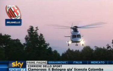 sport_calciomercato_ibrahimovic_videonews_berlusconi_elicottero