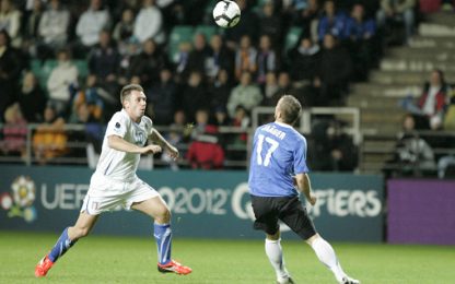 A Cassano vengono i 3 minuti: gol-assist, Italia-Estonia 2-1
