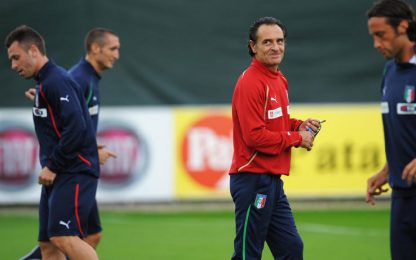 Italia, Borriello titolare: a Belfast con il 4-3-3