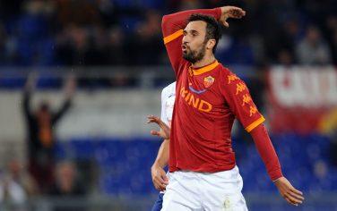 ROME - OCTOBER 30:  Mirko Vucinic of Roma reacts during the Serie A match between Roma and Lecce at Stadio Olimpico on October 30, 2010 in Rome, Italy.  (Photo by Giuseppe Bellini/Getty Images) *** Local Caption *** Mirko Vucinic