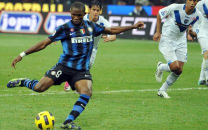 Caracciolo spaventa l'Inter, Eto'o aggancia il Brescia