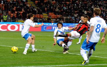 MILAN, ITALY - DECEMBER 04:  Kevin Prince Boateng of AC Milan scores the first goal during the Serie A match between Milan and Brescia at Stadio Giuseppe Meazza on December 4, 2010 in Milan, Italy.  (Photo by Claudio Villa/Getty Images) *** Local Caption *** Kevin Prince Boateng