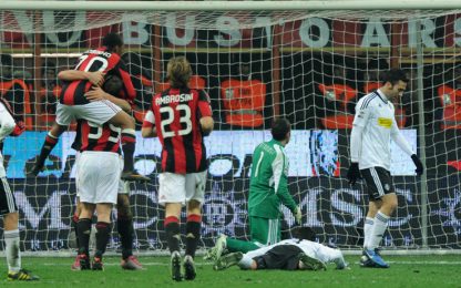 Milan, cerotti e fortuna: Cesena sconfitto, rossoneri a +4