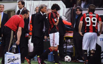 Milan, è stiramento per Pato: stop di 2-3 settimane