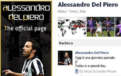 Del Piero-Juve, è rinnovo. Su Facebook: "Un giorno speciale"