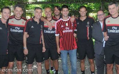 Un campione tra i campioni, Djokovic fa visita al Milan