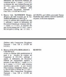 Stranezze della Cgf: Manfredini prosciolto ma Atalanta a -6