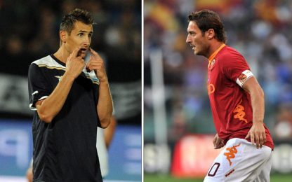 Lazio-Roma, derby a rischio per Klose e Totti