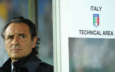 Italy's national football team coach Cesare Prandelli looks on during the Euro 2012, Group C qualifying football match between Northern Ireland and Italy at Windsor Park, Belfast, Northern Ireland on October 8, 2010. AFP PHOTO/ALBERTO PIZZOLI (Photo credit should read ALBERTO PIZZOLI/AFP/Getty Images)