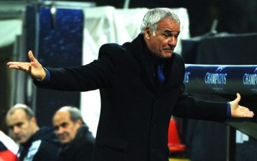 Inter Milan's coach Claudio Ranieri gestures during the Champions League match Inter Milan vs CSKA Moscow on December 7, 2011 in San Siro Stadium in Milan. AFP PHOTO / OLIVIER MORIN (Photo credit should read OLIVIER MORIN/AFP/Getty Images)