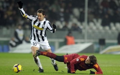 Roma-Juve nella storia: l'ultima di Totti contro Del Piero