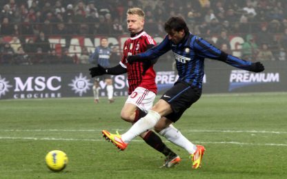 Milito scalda il derby: gode l'Inter nel gelo di San Siro