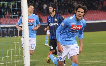 Tim Cup, Cavani spinge il Napoli in semifinale: Inter fuori