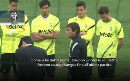 Conte sprona la Juve: "Non voglio cali di tensione"