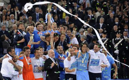 Cavani e Hamsik annientano la Juve: Coppa Italia al Napoli