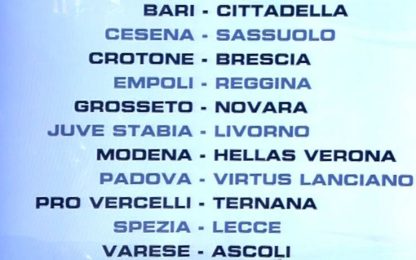 Serie B, al via con Modena-Verona e Cesena-Sassuolo