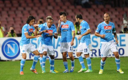 Il Napoli raggiunge la Juve, vittorie di Inter e Milan