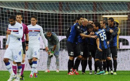 L'Inter non si ferma più, Samp in crisi nera. Gli highlights