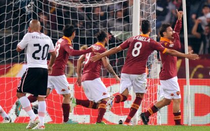 Totti trascina la Roma e salva Zeman, Palermo battuto 4-1