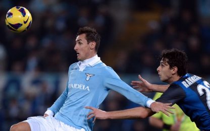 Lazio, Klose non perdona: l'Inter cade all'Olimpico