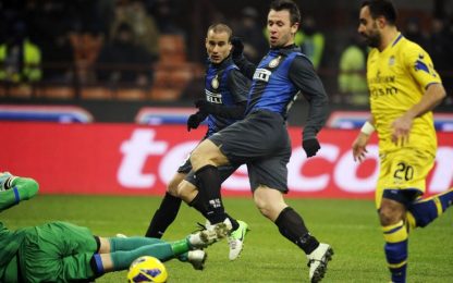 Cassano-Guarin, l'Inter ai quarti di Tim Cup. Cade il Verona