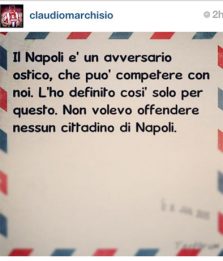 Marchisio, le scuse al Napoli in rete sono un fake