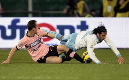 Lazio sprecona, il Palermo rimonta con Rios e Dybala: 2-2