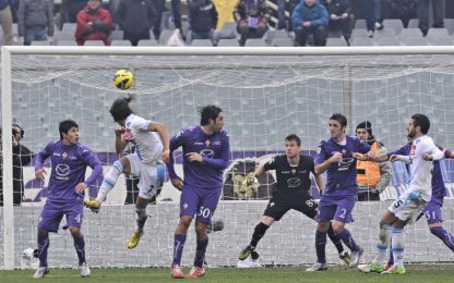 Cavani fa 100, ma Fiorentina-Napoli finisce 1-1