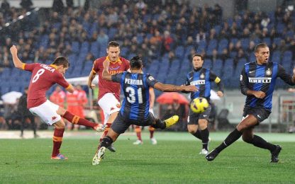 Totti-Palacio, finisce 1-1 il primo round tra Roma e Inter
