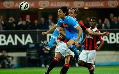 Il Napoli consolida il secondo posto: 1-1 con il Milan in 10
