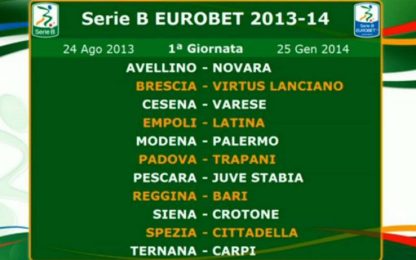 Dal 23 agosto al via la Serie B Eurobet 2013-2014