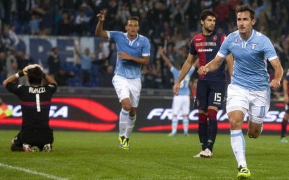 Klose scuote la Lazio: Cagliari battuto 2-0 all'Olimpico